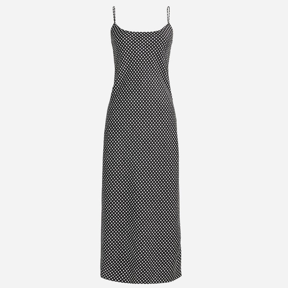 J.Crew Gwenyth Slip Dress Polka Dot MIDI size 2